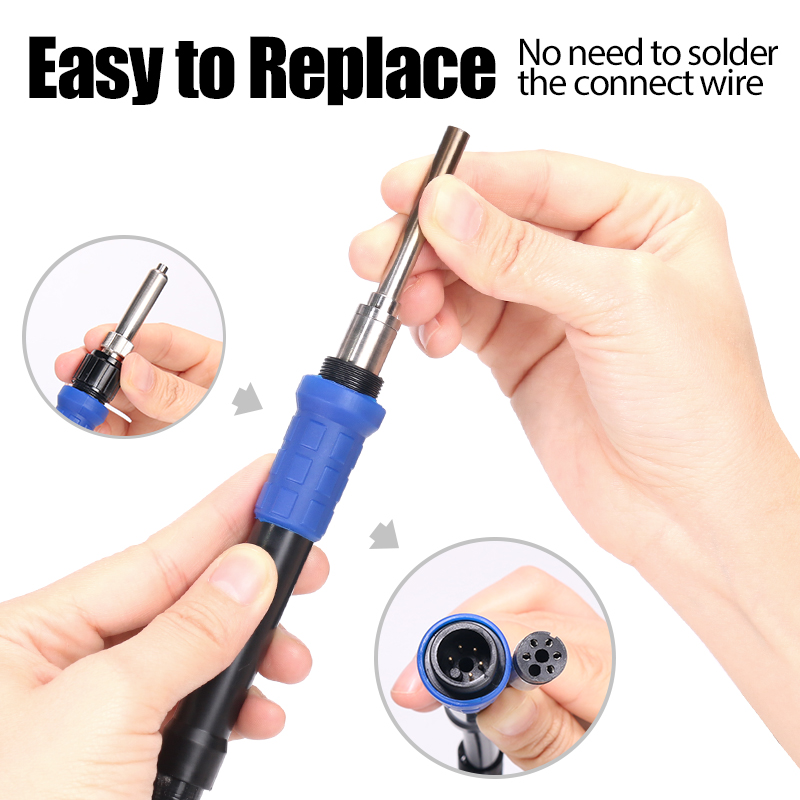 YIHUA 8509 Micro Hot Air Gun Soldering Station with 3.5/3/2.5/2 mm Nozzle Temperture Adjustable SMD Rework Station Welding Tools