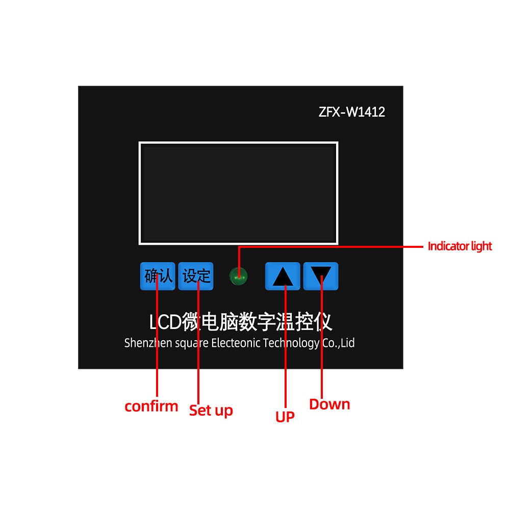 ZFX-W1412 Microcomputer temperature controller control thermostat switch Sensor cooling heating board 12V 24V 220V