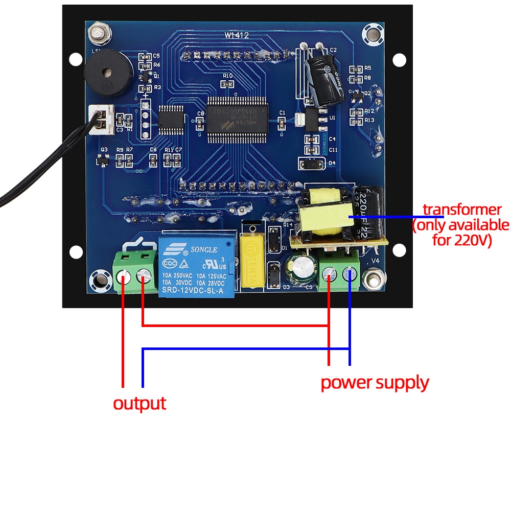 ZFX-W1412 Microcomputer temperature controller control thermostat switch Sensor cooling heating board 12V 24V 220V