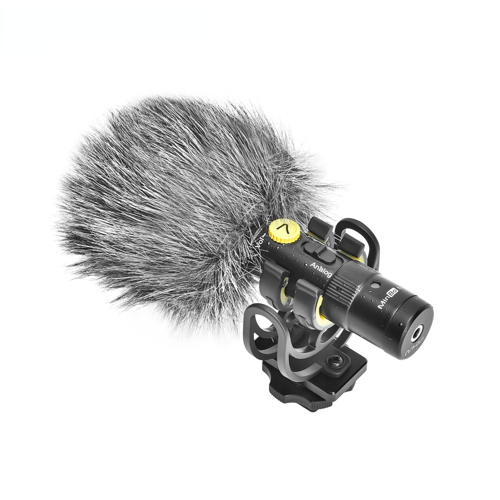 MinBo M1 Mini Cardioid Digital/Analog  Shotgun Microphone for DSLR Camera/Smartphone Video Recording Volgging(TRS/USB C)