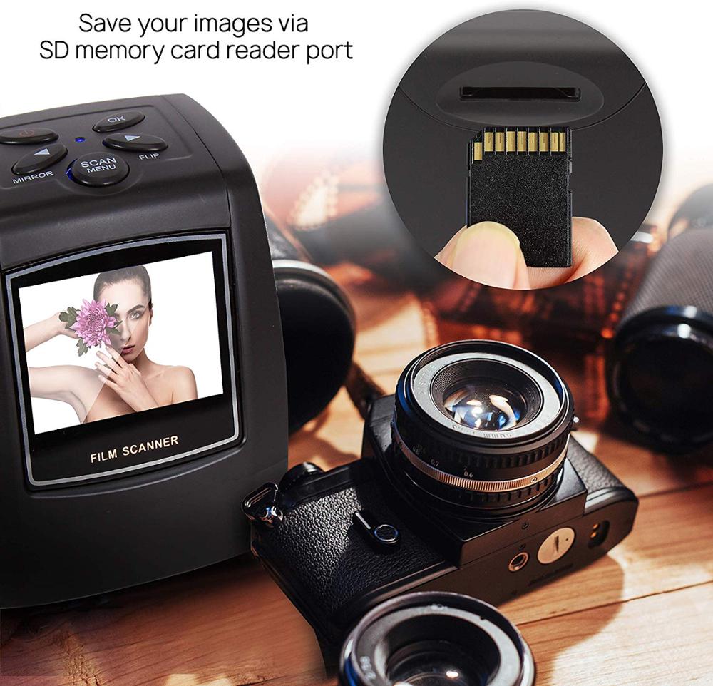 MINI 5MP 35mm Negative Film Scanner Negative Slide Photo film Converts USB Cable LCD Slide 2.4