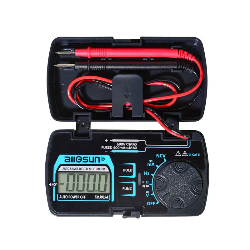 EM3085A Mini Auto Range Digital Multimeter AC DC Ammeter Voltmeter Ohm NCV Capacity Frequency Portable Pocket Meter