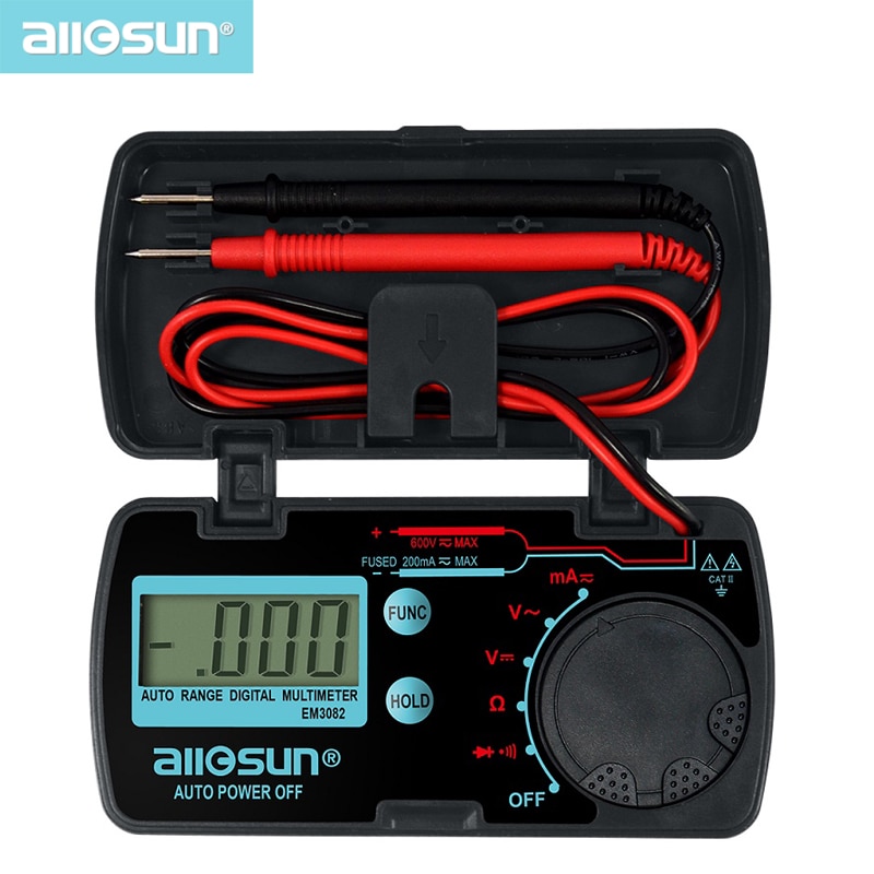 EM3082 Mini Auto Range Digital Multimeter  Tester AC DC Ammeter Voltmeter Ohm Portable Pocket Meter voltage meter