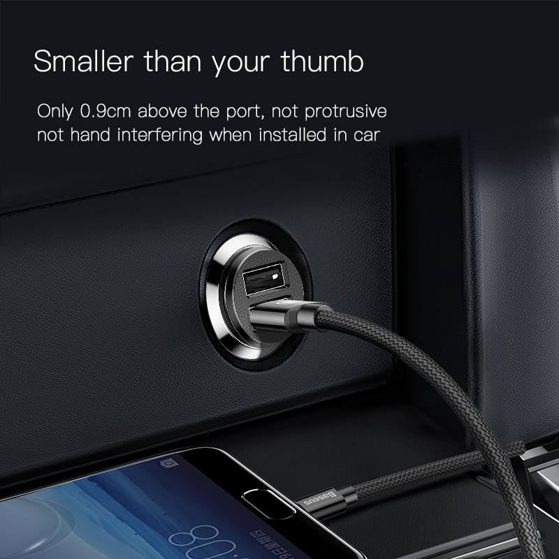Mini Car Charger For iPhone x Samsung s10 Xiaomi mi 9 3.1A Fast Car Charging USB Car Charger Adapter Mobile Phone Charger