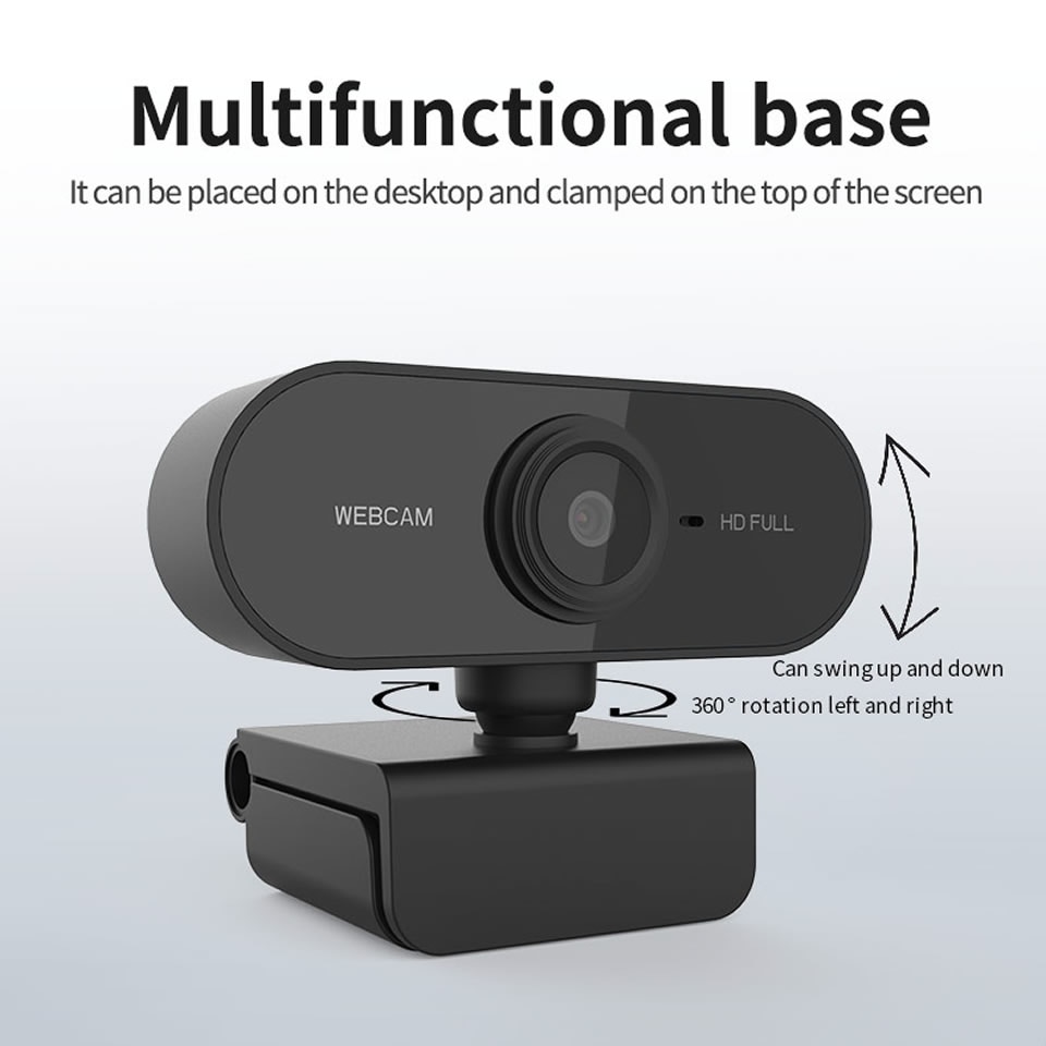 HD 1080P Webcam Mini Computer PC WebCamera with Microphone Rotatable Cameras for Live Broadcast Video Calling Conference Work