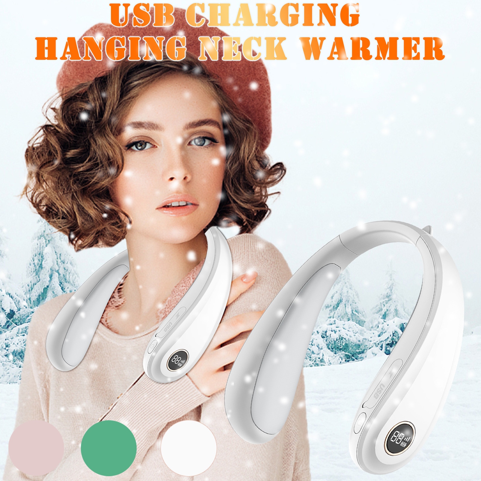 Portable Heater Mini Electric Heater USB Charging Hanging Neck Warmer Fan Handfree Air Warmer Silent Home Office Heater#db4