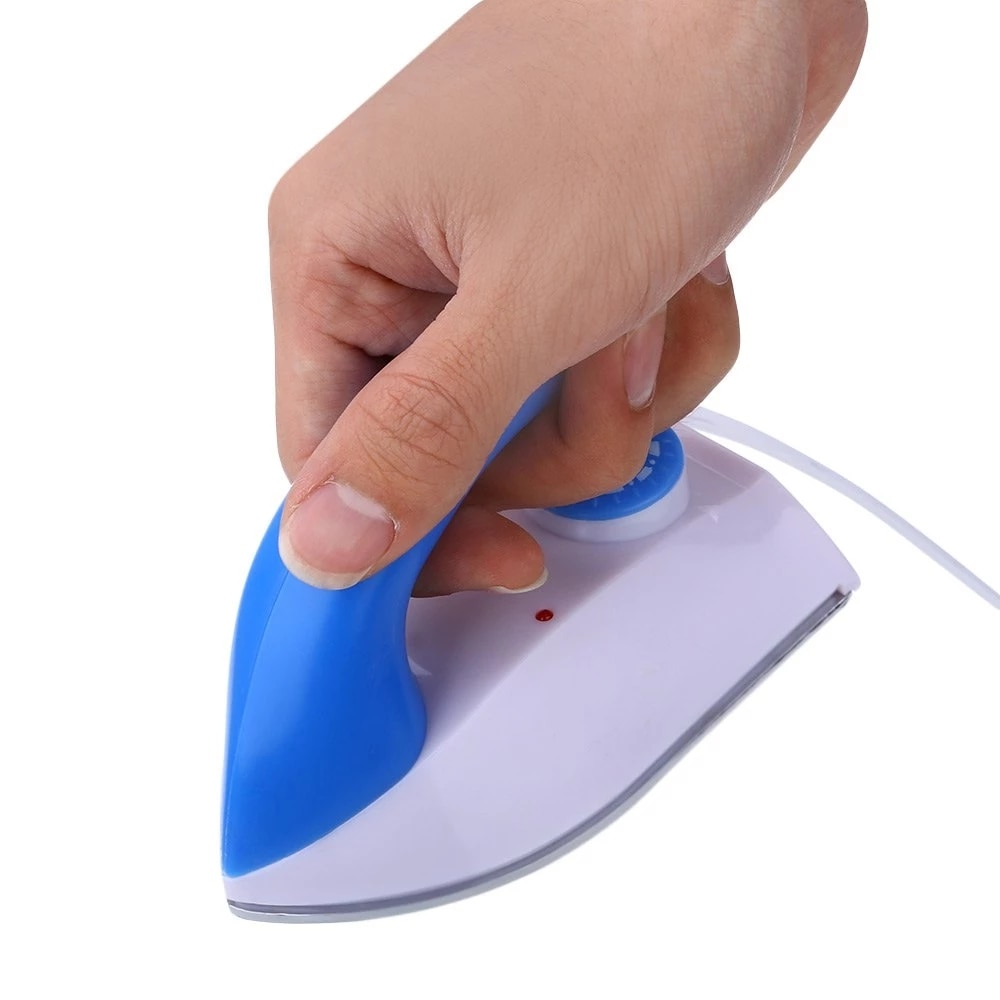 Mini Electric Iron Travel Thermostat Handheld Coated Plate Electric Iron for Collar Cuff with Automatic Temperature Setting Iron