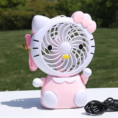 Doraemon Cute Cartoon Mini Fan Usb Charging Mute Children Hanging Neck Fan Simple and Fresh and Sweet Portable Rotary Fan