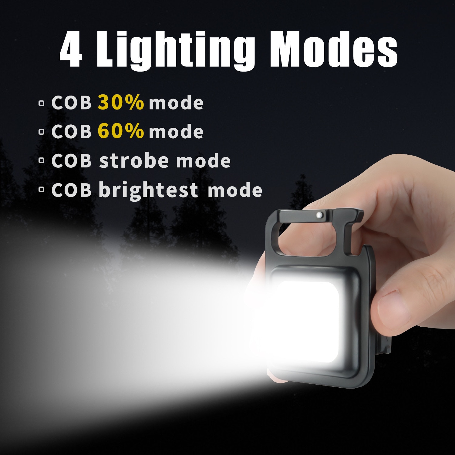 Mini LED Working Light Multifunctional Glare COB Keychain Light USB Charging Emergency Lamps Strong Magnetic Repair Work Outdoor