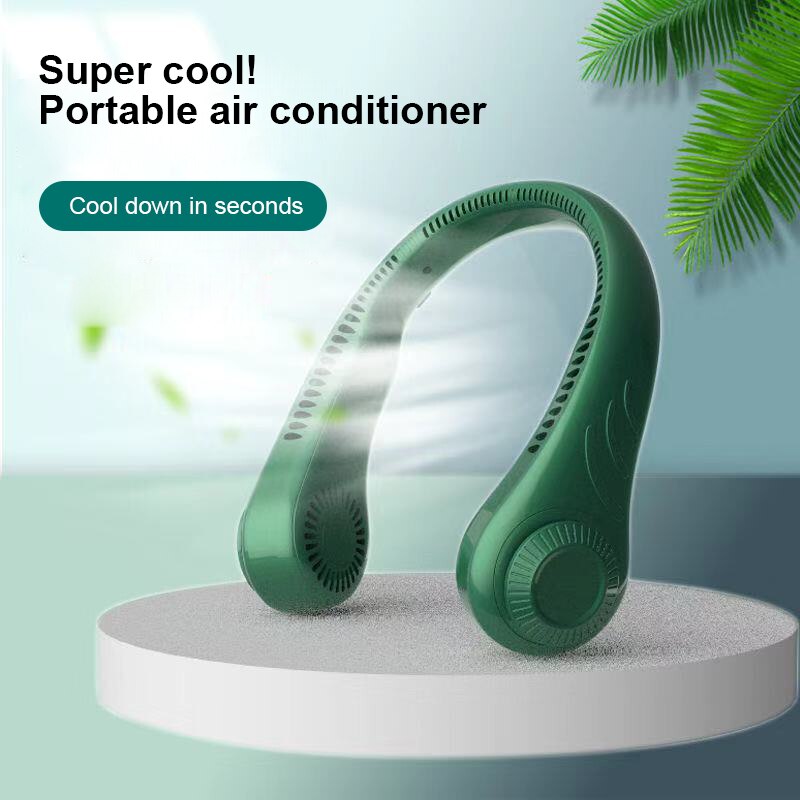Mini Neck Fan Portable Bladeless USB Rechargeable Mute Sports Fans for Outdoor Ventilador Portatil Abanicos Cooling