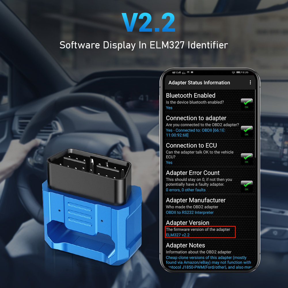 Mini OBD II Car Diagnostic Scanner OBD2 Auto Code Reader V018 ELM327 V2.2 Bluetooth 5.0 Repair Tools For Android/IOS