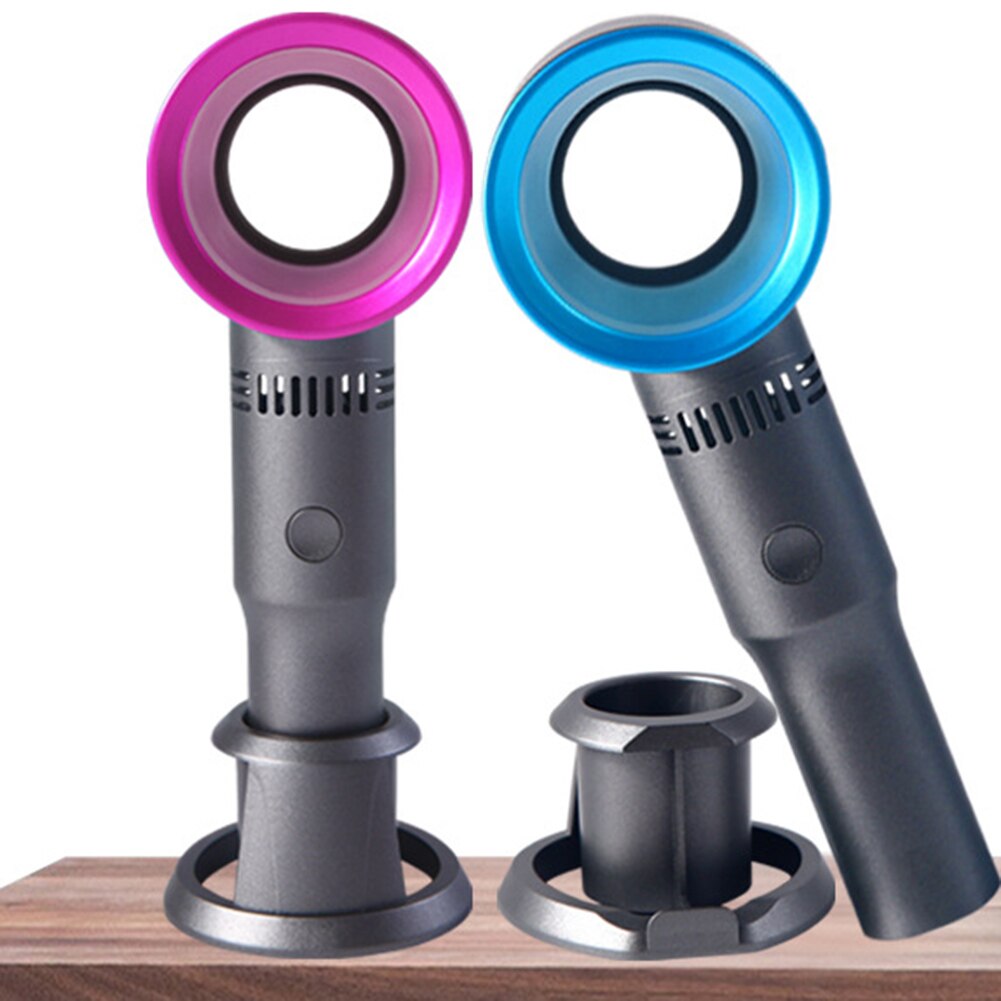 Mini Portable Bladeless Fan Cordless Usb Charging Handheld Cooling Fan Cooler 3 Speed Level Summer Leafless Desktop Fan