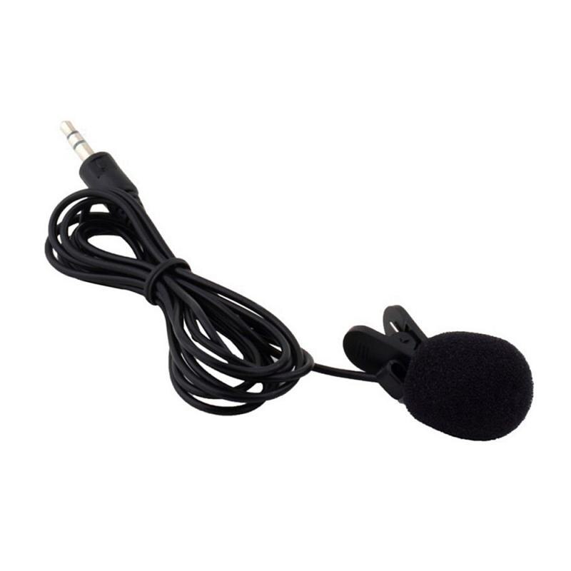 Mini Portable Clip-on Microphone Condenser Lavalier Tie Clip Microphone 1.2m Mic For Phone Audio Studio Wired Mic For PC Laptop