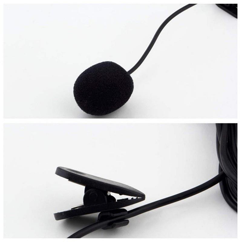 Mini Portable Clip-on Microphone Condenser Lavalier Tie Clip Microphone 1.2m Mic For Phone Audio Studio Wired Mic For PC Laptop