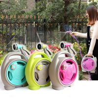 Mini Portable Garden Pipe Hose Reel Cart 15M With Water Spray Gun Set Agricultural Home Garden Storage Suit Cart Car Wash Hose Car