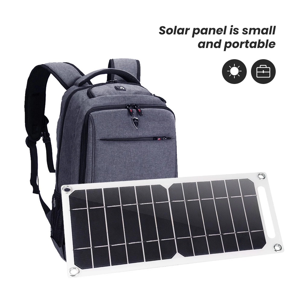 Mini Portable Solar Charger Flexible Solar Power Charging Panel DC USB Interface Output For Mobile Phone Battery Recharge