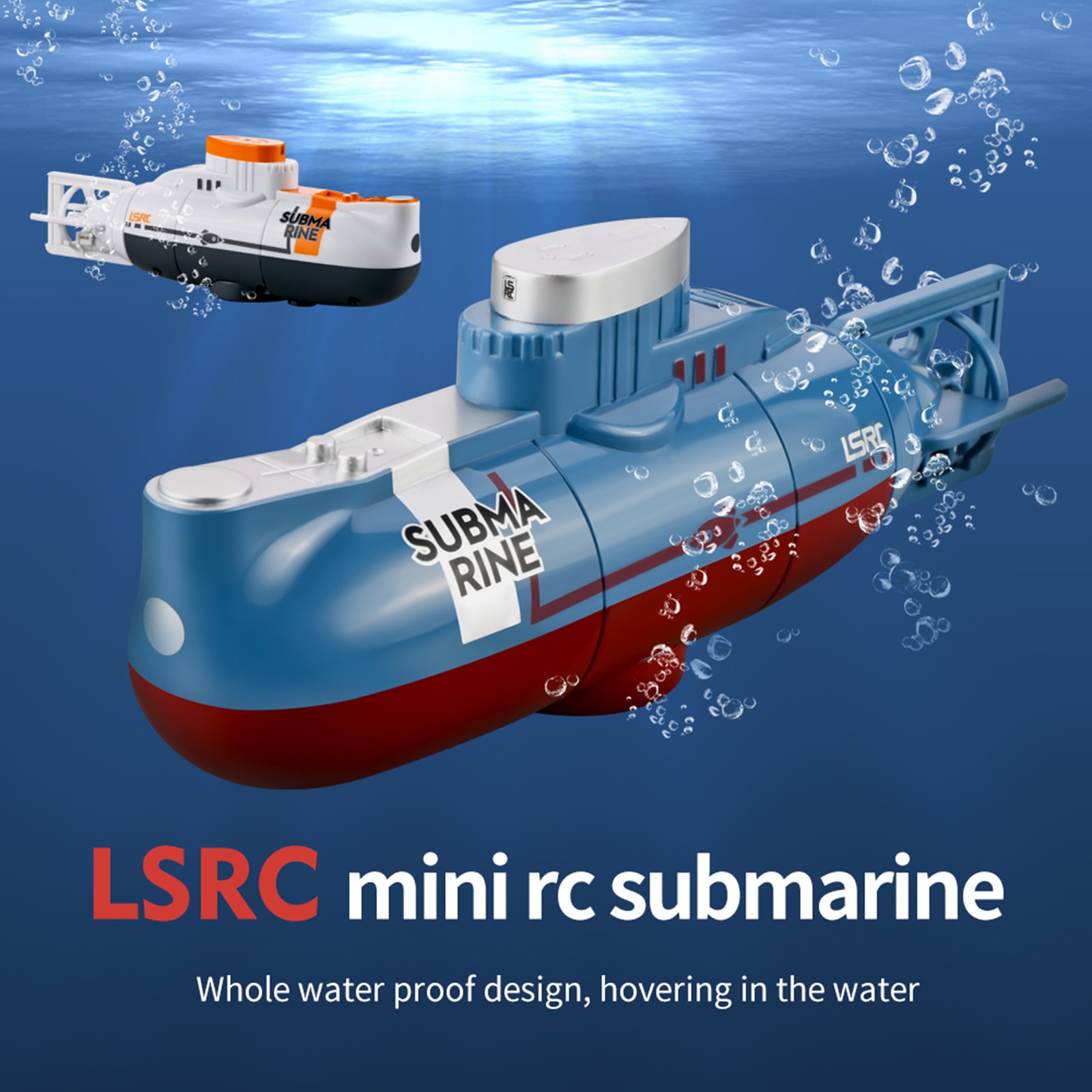 Mini RC Submarine 0.1m/s Speed Remote Control Boat Waterproof Diving Toy Simulation Ship Model Gift Toy for Kids Boys Girls Gift