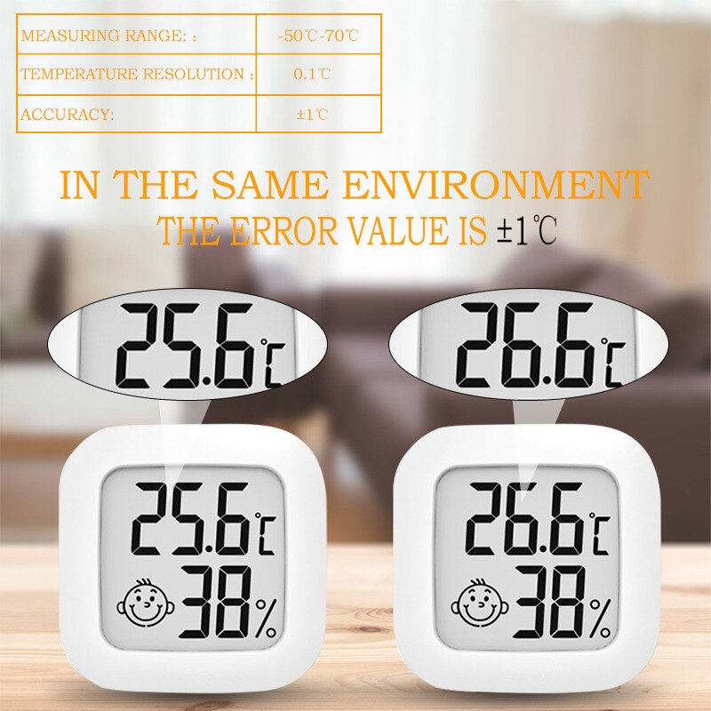 Mini Room Thermometer LCD Digital Hygrometer Temperature Room Hygrometer Gauge Temperature Sensor Humidity Meter Thermometers