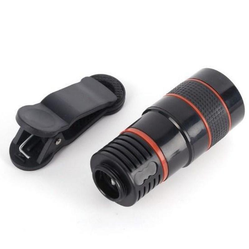 Mini Telephoto Phone Lens 8X/12X Optical Zoom Suitable for Most Types of Mobile Phones for Travel Watching Games Photography