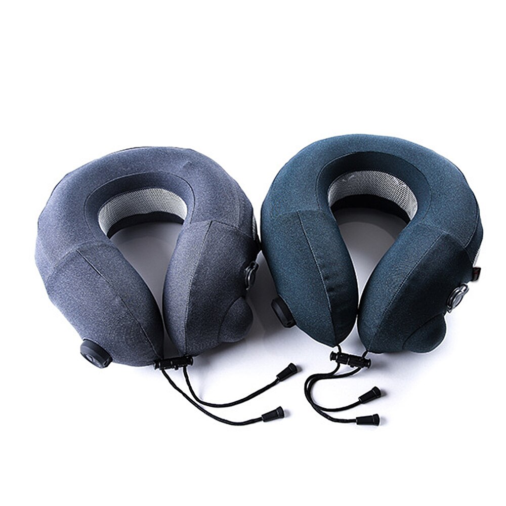 Mini Travel Neck Massage Cooling Pillow Air Cooled Inflatable USB Rechargeable Car Cool Fan Portable Icy Neck Protection Pillow
