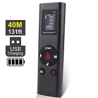 KM-MN40 Mini USB Rechargeable Laser Distance Meter Rangefinder High Precision Infrared Electronic Ruler 40m/131ft Laser Range Finder