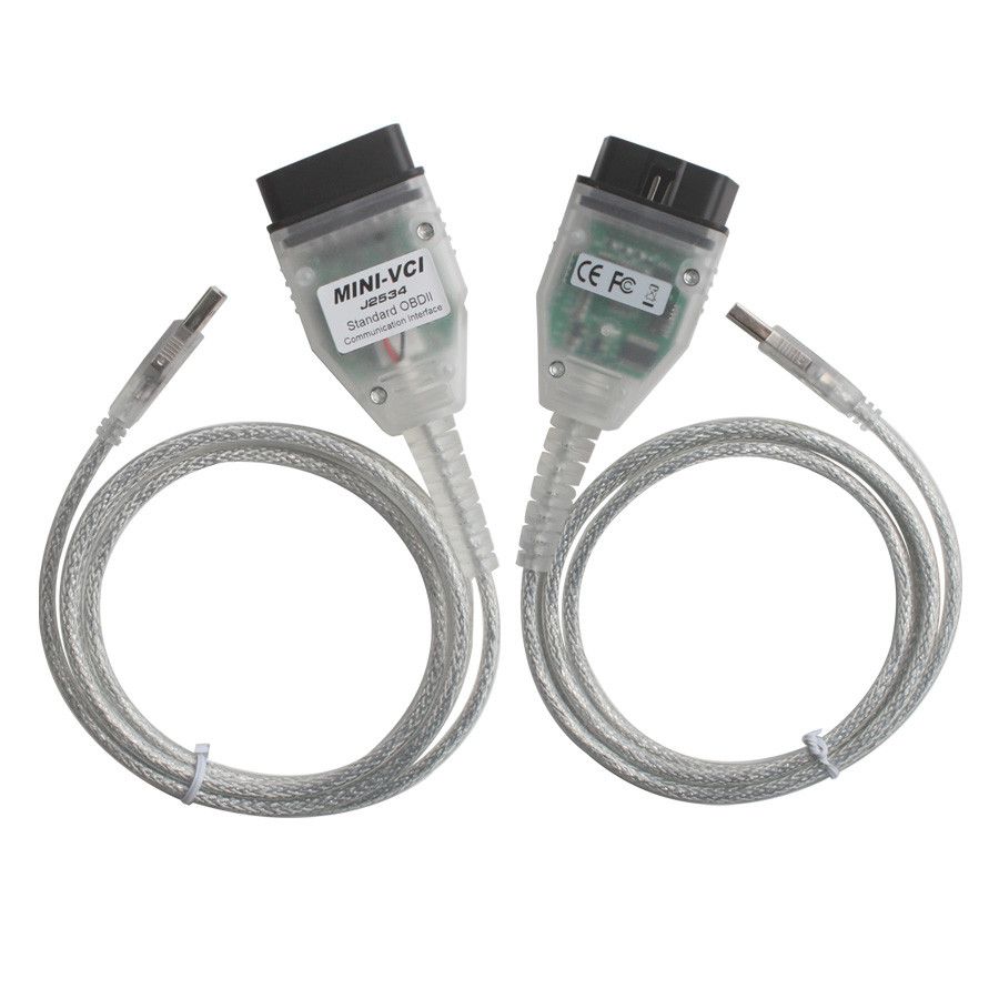 Newest MINI VCI Cable forToyota TIS with  Techstream V14.20.019 and 22Pin to 16pin OBD2 Cable