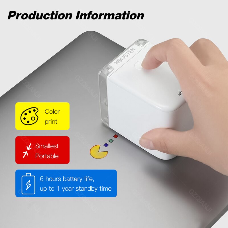 Mobile Color Printer Machine Handheld Portable Mini Printer with Cartridge WIFI USB Connection Printer Home Office Printer