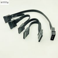 Molex 4pin IDE 1 to 5 SATA 15Pin Hard Drive Power Supply Splitter Cable Cord for DIY PC Sever 4-pin to 15-pin Power 60CM