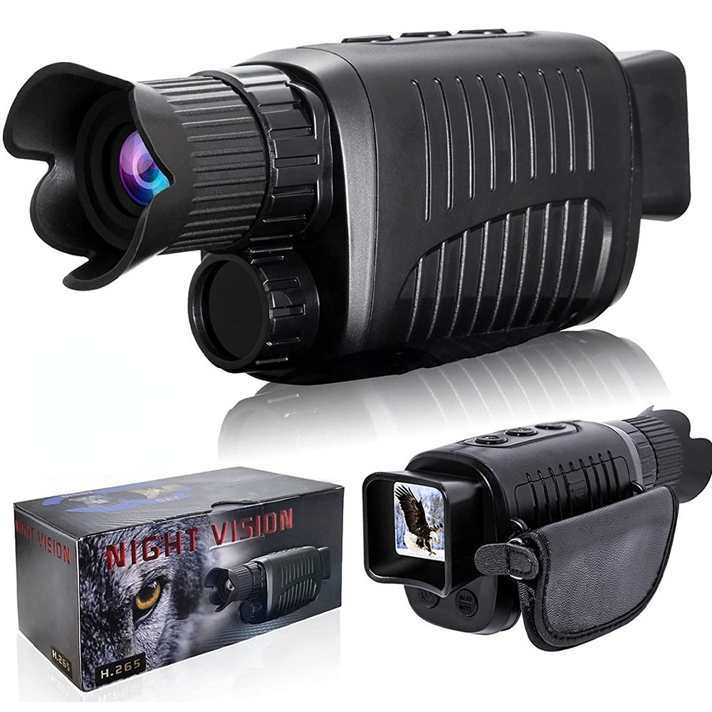 Monocular Night Vision Device 1080P HD Infrared 5x Digital Zoom Hunting Telescope Outdoor Day Night Dual Use 100% Darkness 300m