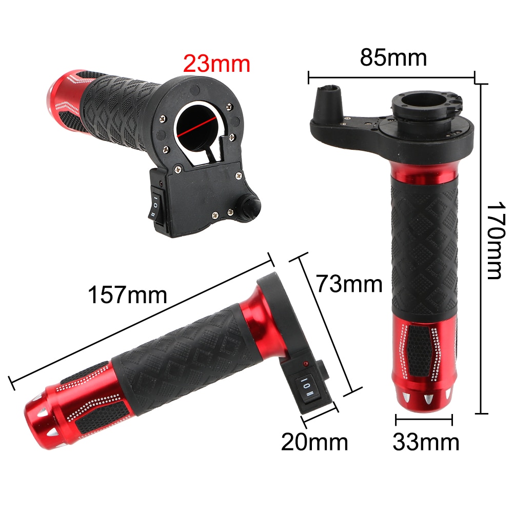 Moto Modified Handlebar Electric Hot Heated Handle Grips Motorcycle Handlebar 2 Pcs 22mm Motorcycle Accessories