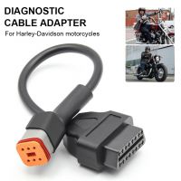 Motorcycle 6Pin to 16Pin  OBD2 Adapter OBD2 Diagnostic Scanner Adapter Cable Scanner for Davidson Harley Motorcycle Accessories