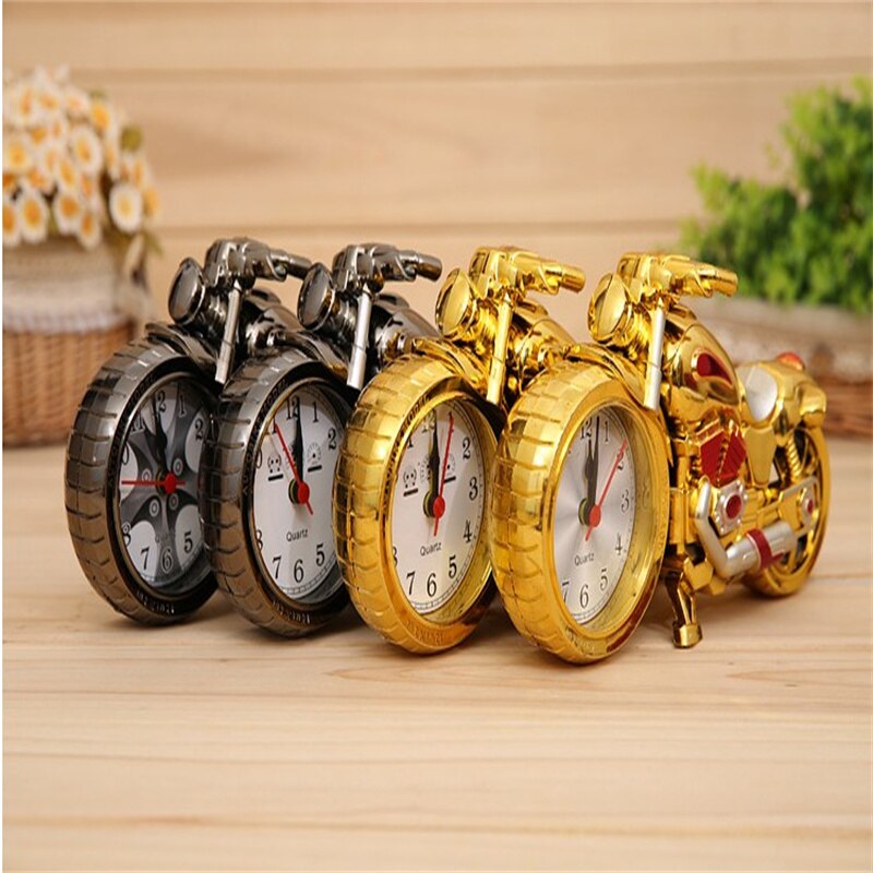 Creative motorcycle seat clock clock battery version car clock children's alarm clock home decoration room decoration clock