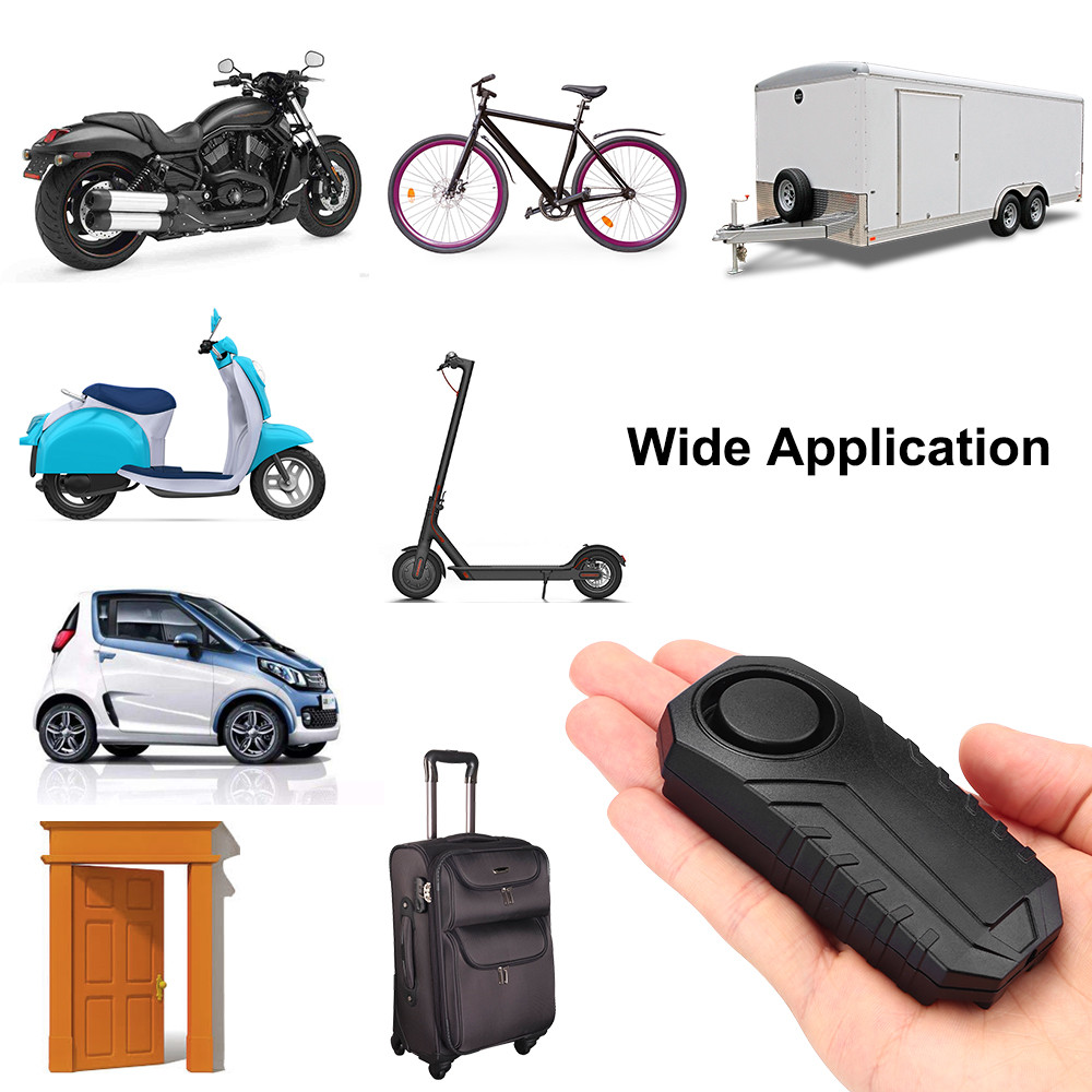 Waterproof Motorcycle Bike Anti-Theft Alarm Wireless Remote Control Bicycle Security Alarm 113dB Electric Car Alarm