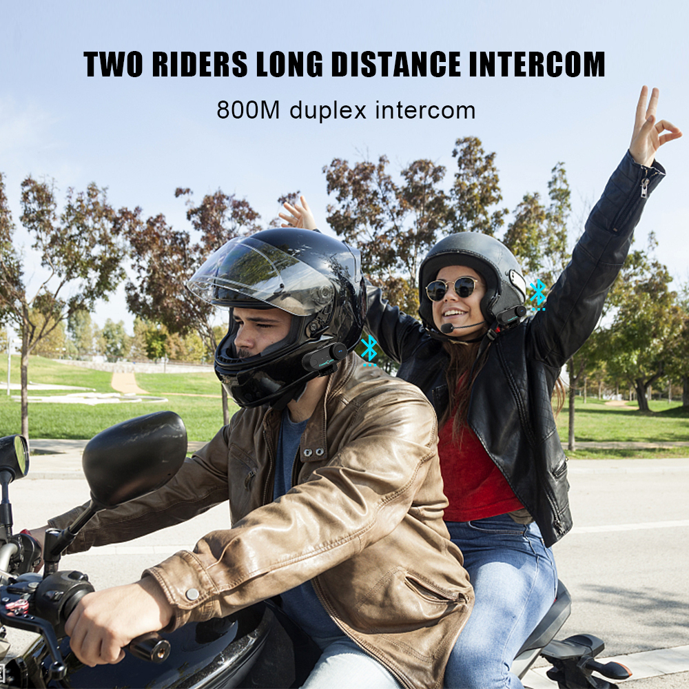 Updated Version! Original FreedConn T-COM VB Motorcycle Bluetooth Helmet Headset 800M Intercom Multi Interphone FM Radio