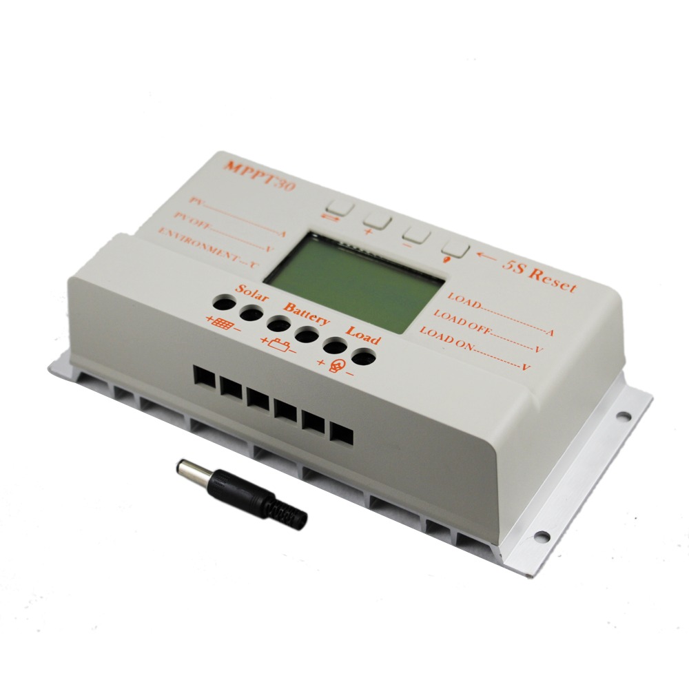 MPPT T30 Solar Charge Controller 30A 5V USB Charger 12V 24V Auto Solar Panel Battery LCD Charger Regulator MPPT  30Amps PV System