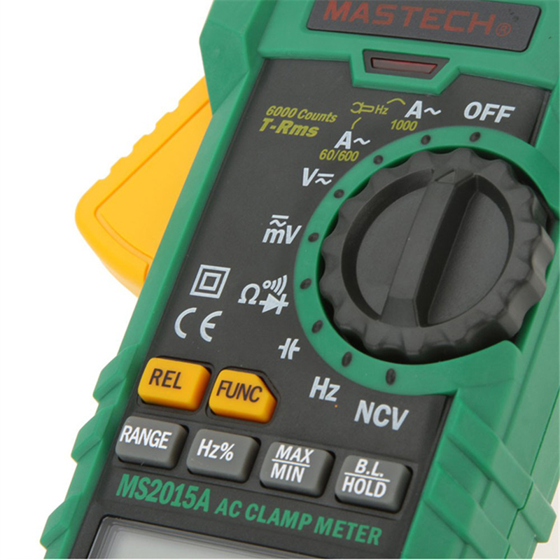 MS2015A  Auto Range Digital AC 1000A Current Clamp Meter True RMS Multimeter Frequency Capacitance Tester NCV
