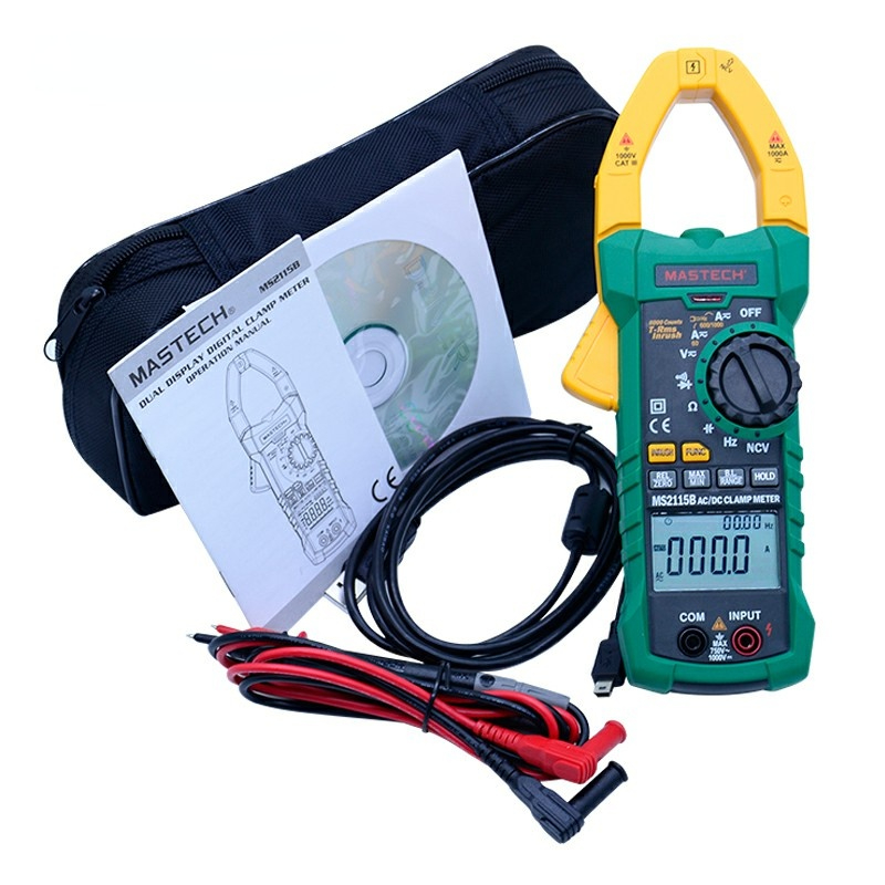 MS2115B Digital current clamp meter AC/DC current voltage 6000 Counts NCV trms USB clamp meter mulitimeter tester 1000A