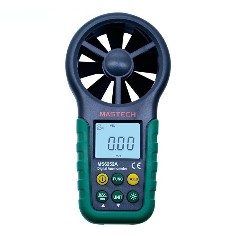 MS6252A Handheld Digital Anemometer Wind Speed Meter Air Flow Tester Air Volume Measure TM
