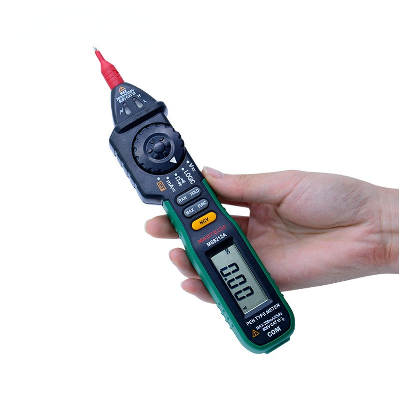 MS8212A Pen type Digital Multimeter Multimetro DC AC Voltage Current Tester Diode Continuity Logic Non-contact Voltage