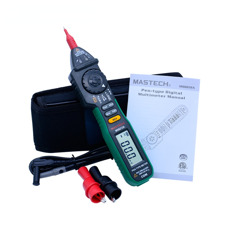 MS8212A Pen type Digital Multimeter Multimetro DC AC Voltage Current Tester Diode Continuity Logic Non-contact Voltage