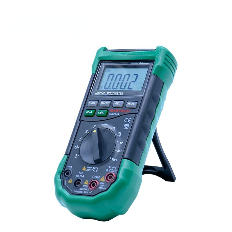 MS8268 Auto Range Digital Multimeter hFE AC DC current voltage meter 4000 counts capacitance diode +Frequency tester