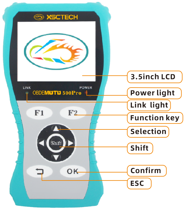 MST-500PRO Universal Motorcycle Diagnostic Scanner Code Reader with Cables for Most of Brands