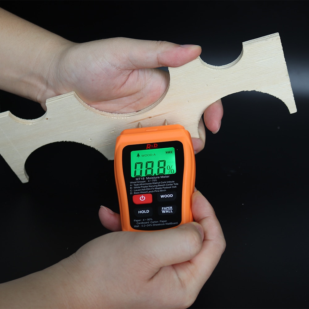 MT-18 Wood Moisture Meter Paper Humidity Tester Wall Hygrometer Timber Damp Detector Tree Density Tester
