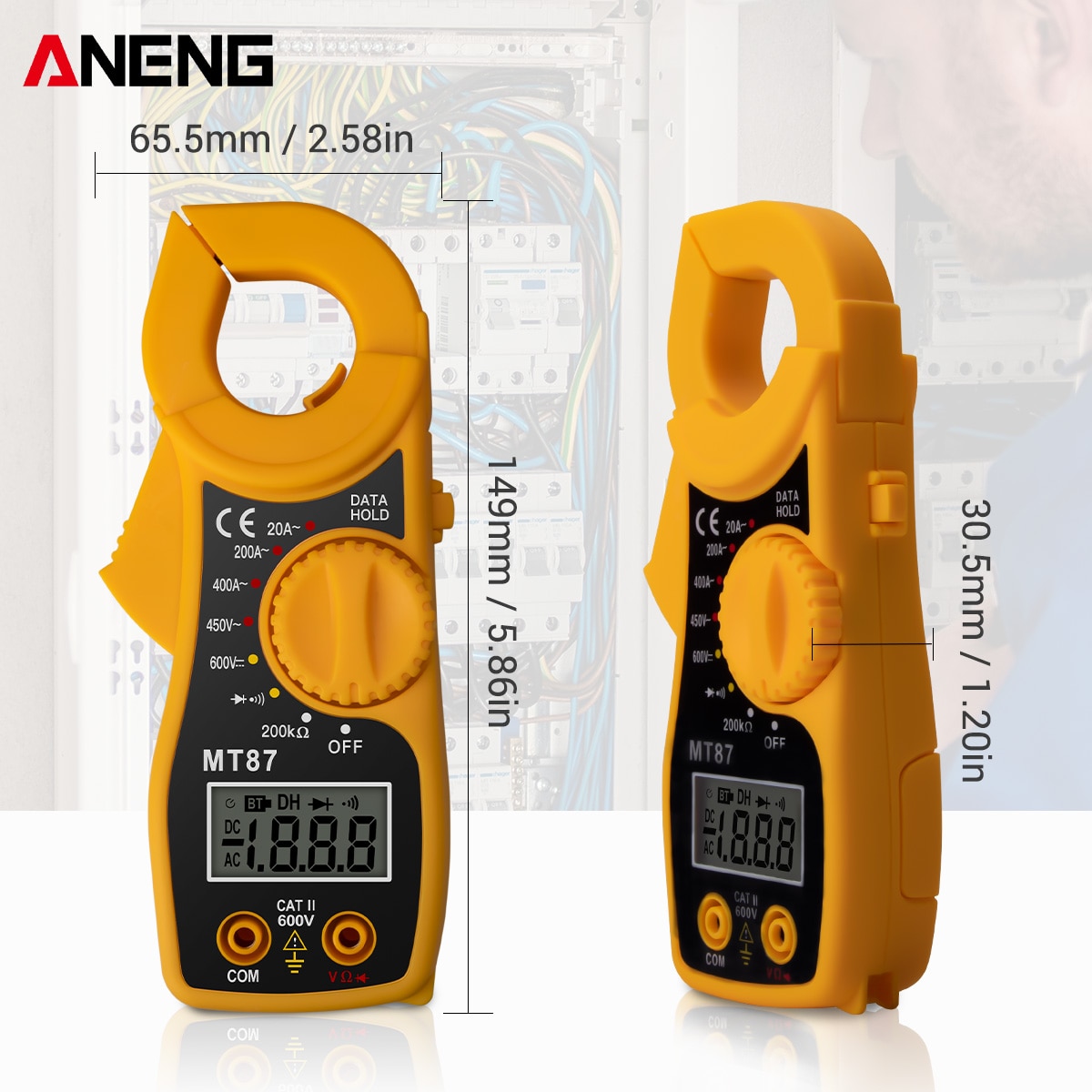 ANENG MT87 1999 Counts Digital Clamp Meter DC/AC Multimeter Ammeter Voltage Tester NCV Ohm High Precision Detector Tool