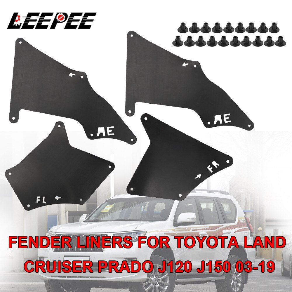 Mudguards Fender 4pcs/set Car Accessories Front Rear Car Mud Flaps For Toyota Land Cruiser Prado 2003-09 Splash Guards Mud Flap