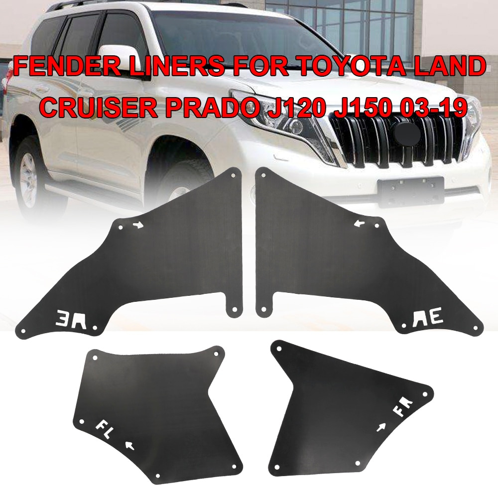 Mudguards Fender 4pcs/set Car Accessories Front Rear Car Mud Flaps For Toyota Land Cruiser Prado 2003-09 Splash Guards Mud Flap