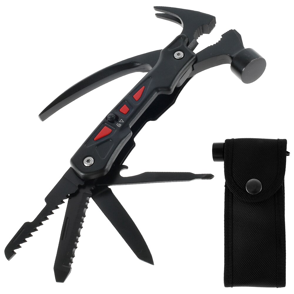 Multi-function Safety Hammer with Screwdriver Hammer Nylon Sheath Outdoor Survival Portable Pocket Knife Multitool Claw Hammer