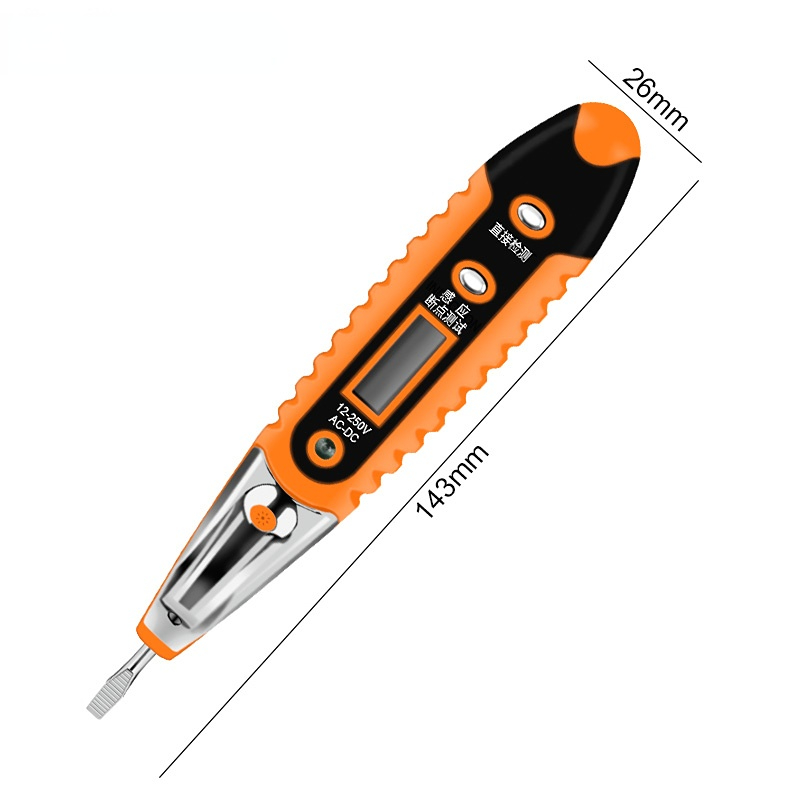 MultiDigital  Test Pencil AC DC 12-250V Tester Electrical Screwdriver LCD Display Voltage Detector Test Pen Electrician Tools