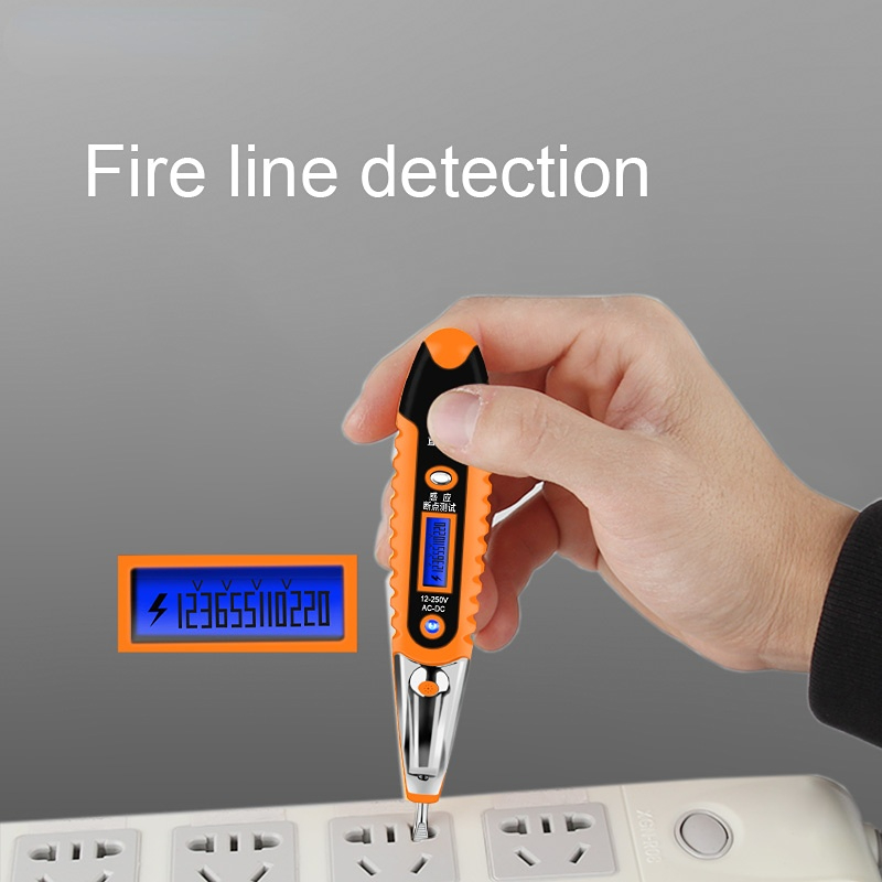 MultiDigital  Test Pencil AC DC 12-250V Tester Electrical Screwdriver LCD Display Voltage Detector Test Pen Electrician Tools