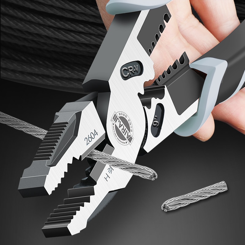 Multifunction Pliers Set Combination Pliers Stripper Crimper Cutter Heavy Duty Wire Pliers Diagonal Pliers Hand Tools